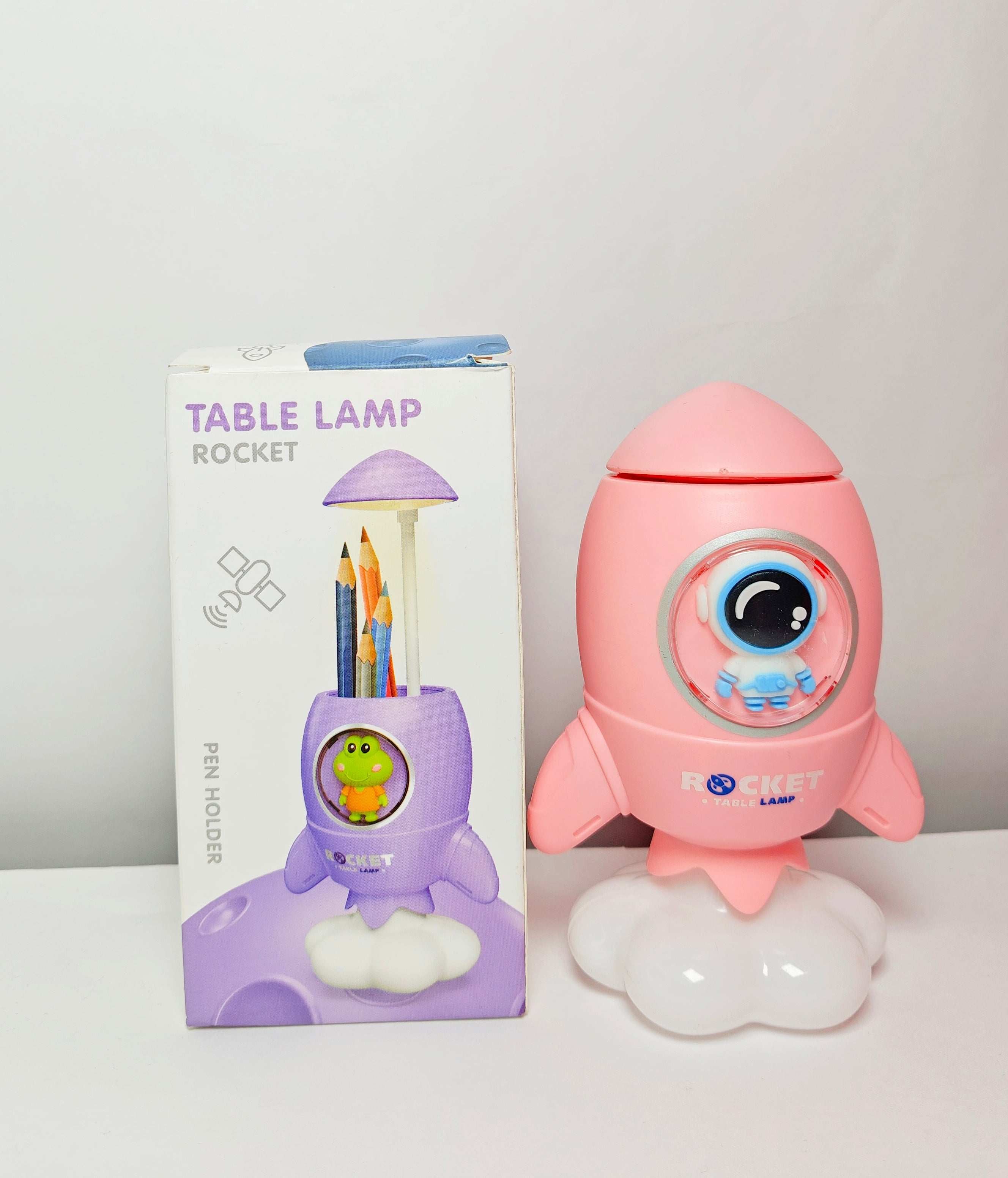 CUTIEPEA Cute Rocket Table Lamp & Pen Holder – Stylish Design, Multi-Functional, Perfect for Kids’ Room Decor