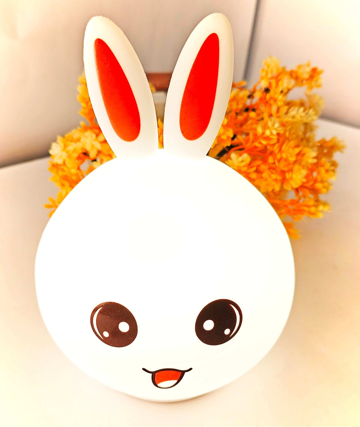 CUTIEPEA Silicone Rabbit Night Lamp – Soft Glow, Cute Design, Perfect for Kids' Bedroom Décor. touch and changes color