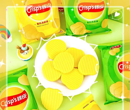 CUTIEPEA Chips Eraser, Fun and Realistic Snack Design, Non-Toxic and Durable, Perfect for Kids’ Stationery and School Supplies