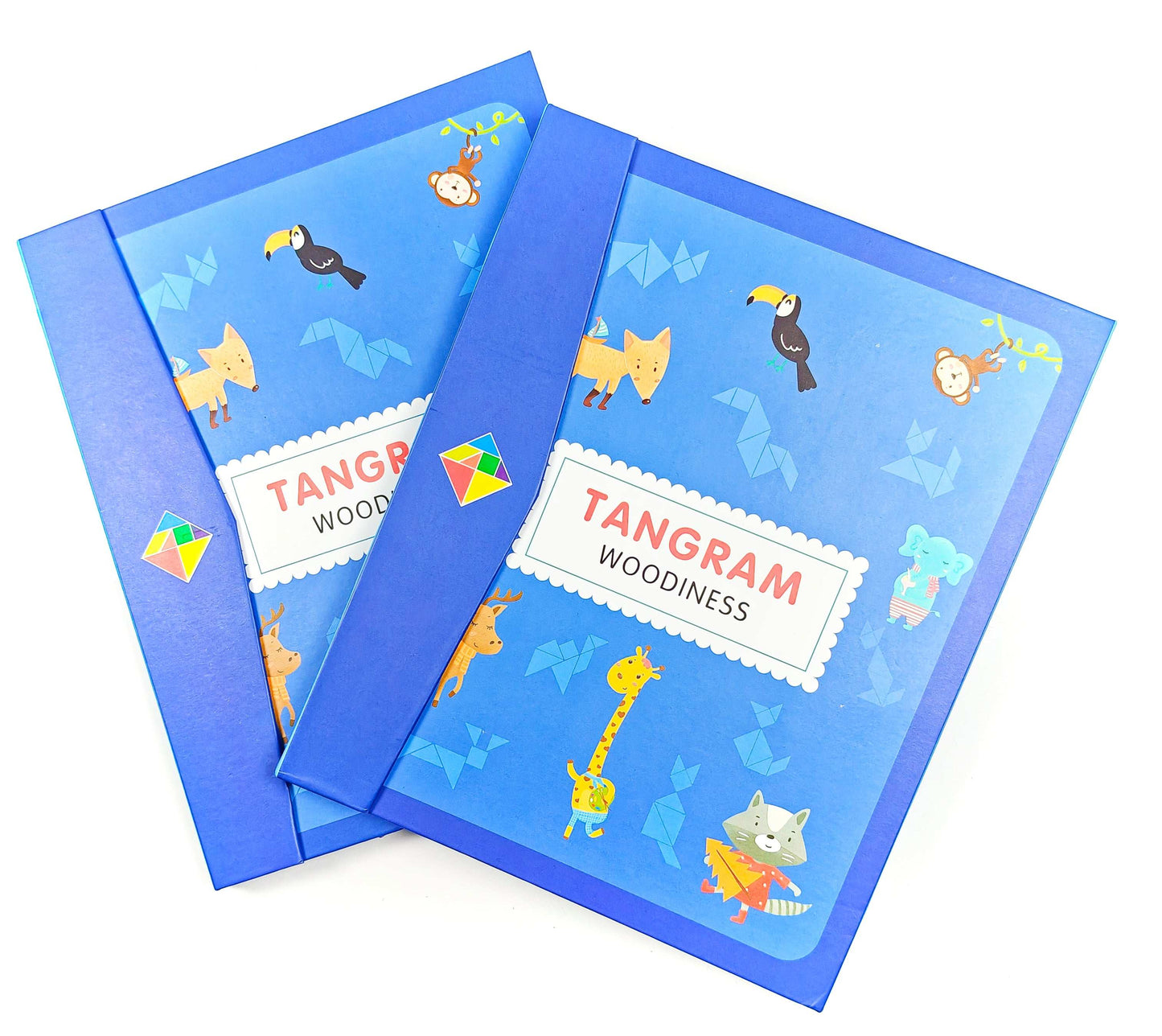 CUTIEPEA Tangram Tiles Book, Educational Puzzle Set with Interactive Designs, Perfect for Kids’ Learning and Creative Play