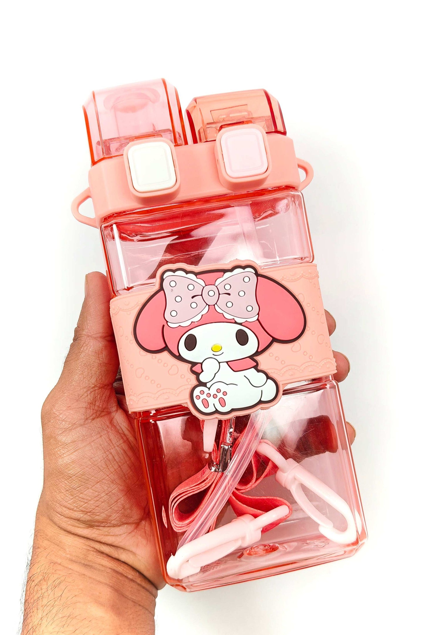 CUTIEPEA Dual Sipper Bottle My Melody, Leak-Proof and Durable, Cute My Melody Design with Easy Carry Handle, Perfect for Kids’ Hydration on the Go