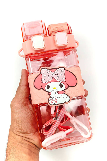 CUTIEPEA Dual Sipper Bottle My Melody, Leak-Proof and Durable, Cute My Melody Design with Easy Carry Handle, Perfect for Kids’ Hydration on the Go