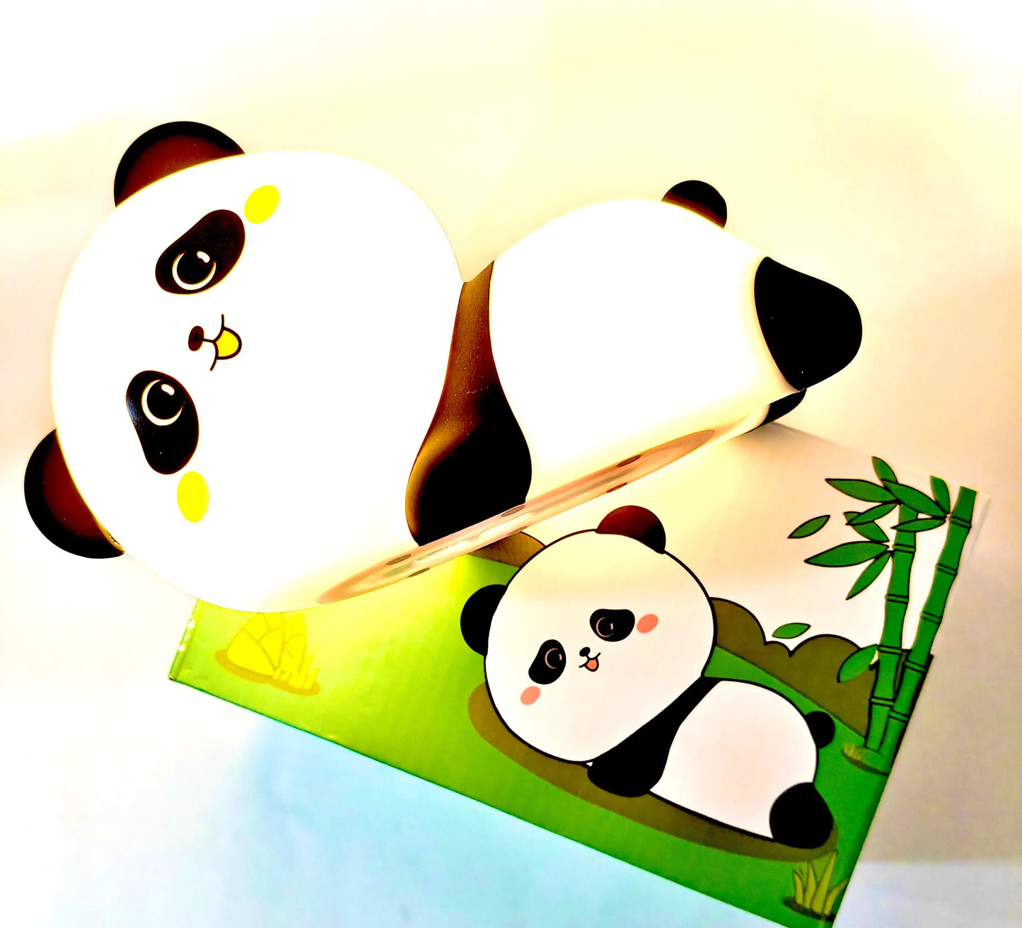 CUTIEPEA Sleeping Silicon Panda Lamp, Soft LED Light, Cute and Durable Design, Perfect for Kids' Bedroom or Nursery Decor