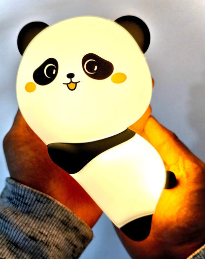 CUTIEPEA Sleeping Silicon Panda Lamp, Soft LED Light, Cute and Durable Design, Perfect for Kids' Bedroom or Nursery Decor