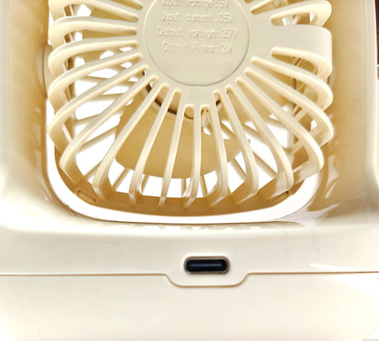 CUTIEPEA Snow Dog Desktop Fan, Compact and Cute Design, USB Powered, Perfect for Personal Cooling at Home or Office