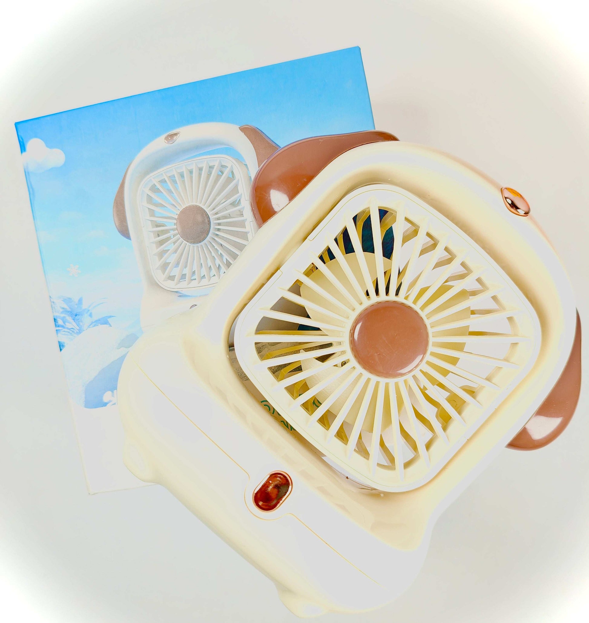 CUTIEPEA Snow Dog Desktop Fan, Compact and Cute Design, USB Powered, Perfect for Personal Cooling at Home or Office