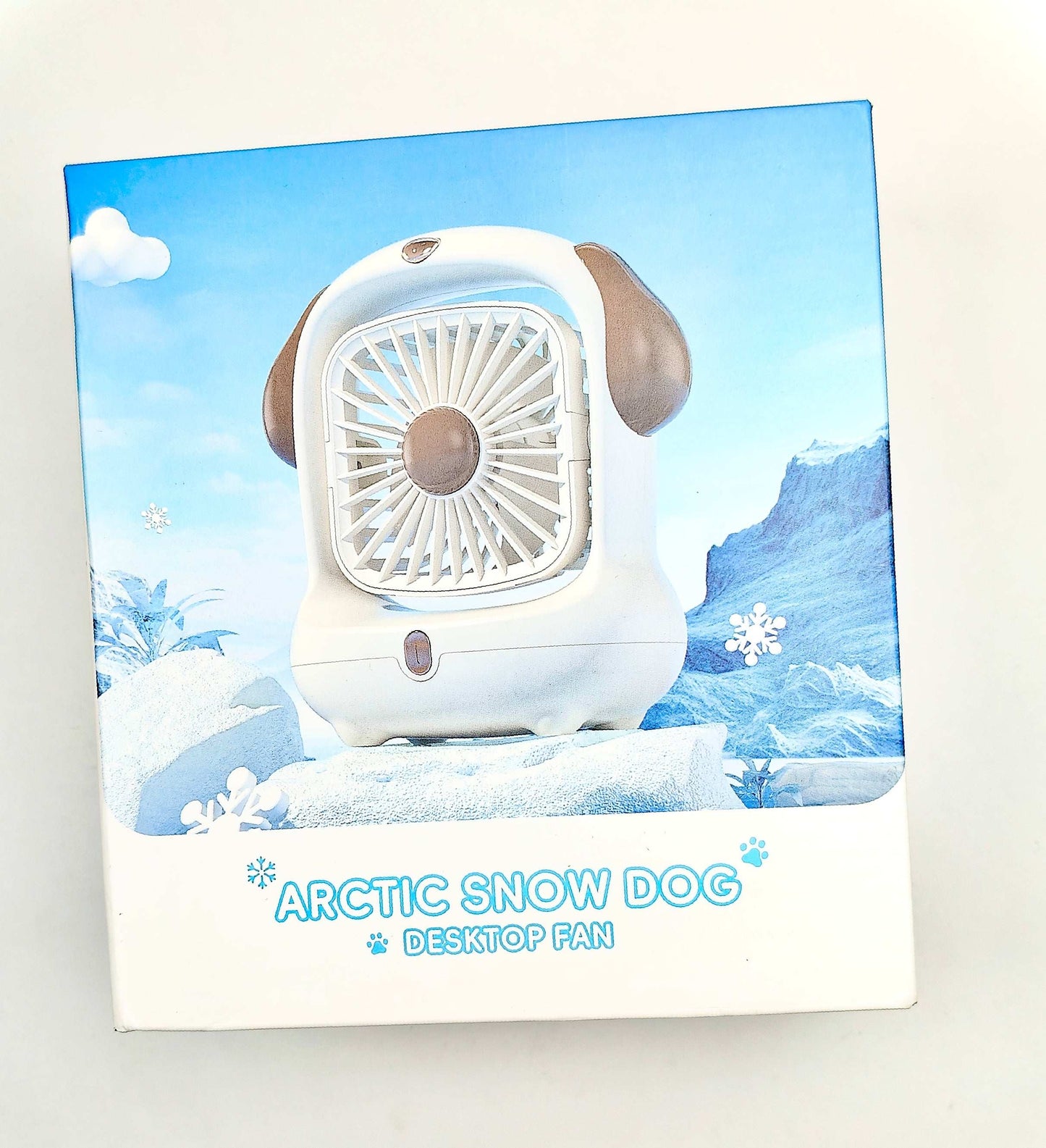 CUTIEPEA Snow Dog Desktop Fan, Compact and Cute Design, USB Powered, Perfect for Personal Cooling at Home or Office