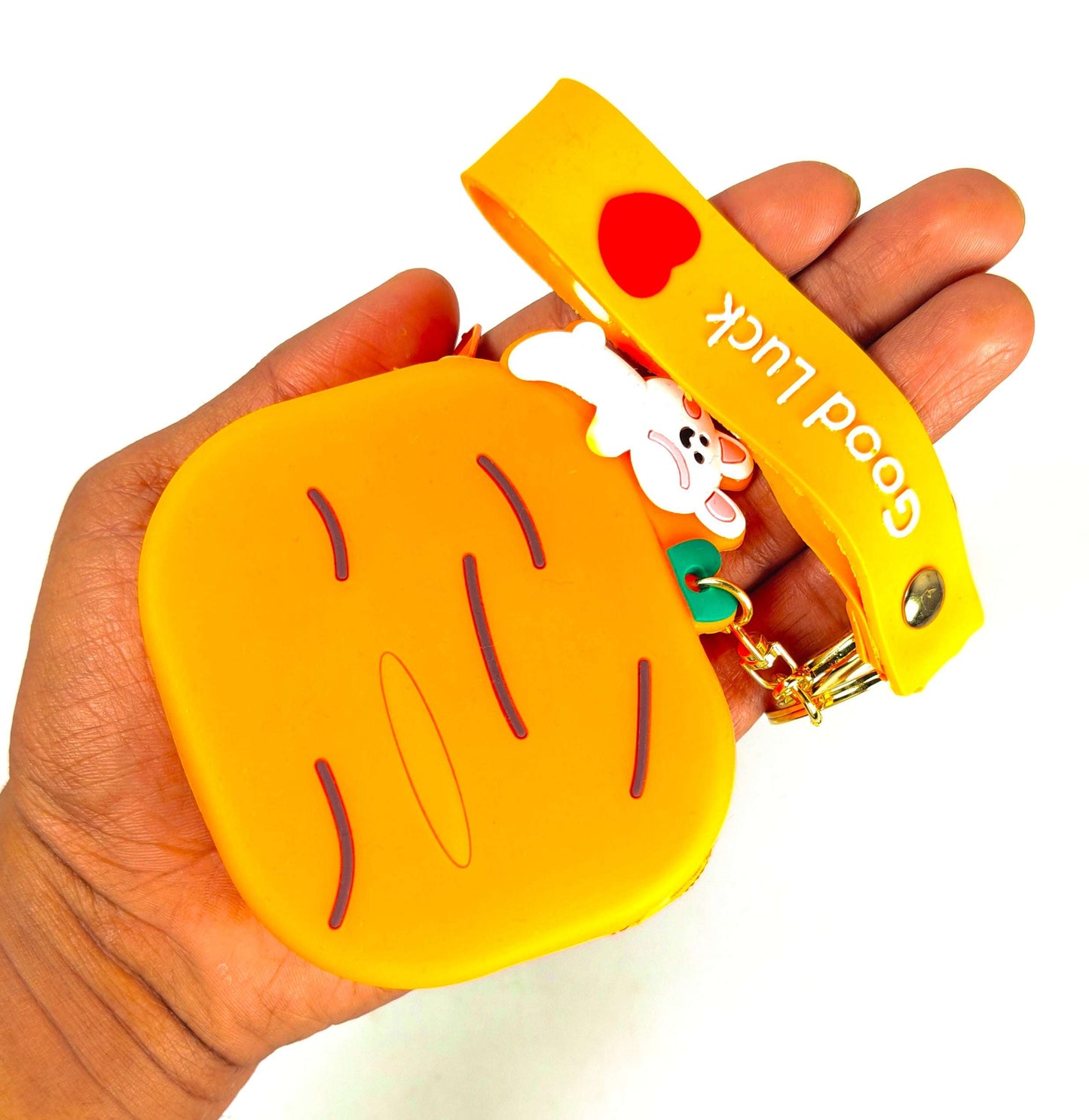 CUTIEPEA Silicon Coin Pouch and Keychain, Cute and Durable Design, Perfect for Storing Coins and Keys, Ideal for Kids’ Accessories- ASSORTED COLOUR