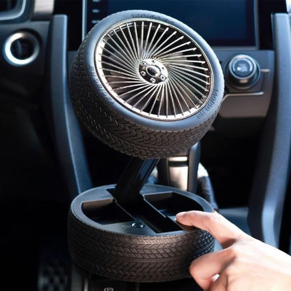 CUTIEPEA Wheel Tyre Desktop Fan, Unique and Fun Design, USB Powered, Compact and Portable for Personal Cooling at Home or Office