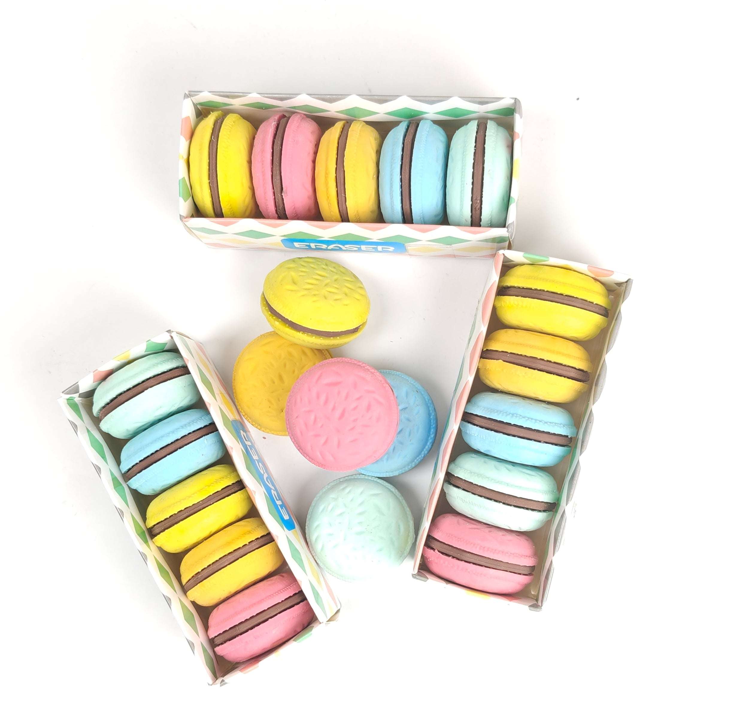 CUTIEPEA Macaron Eraser, Fun and Realistic Design, Non-Toxic and Durable, Perfect for Kids’ Stationery and School Supplies