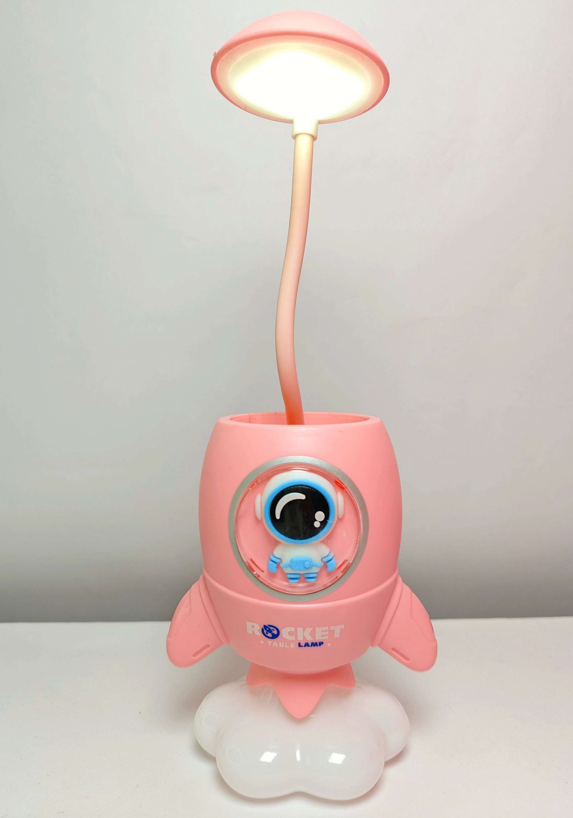 CUTIEPEA Cute Rocket Table Lamp & Pen Holder – Stylish Design, Multi-Functional, Perfect for Kids’ Room Decor